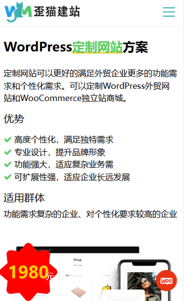 极简大气的wordpress建站主题